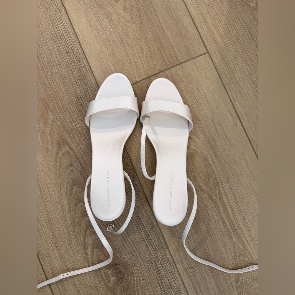 BRIDAL SHOES Loeffler Randall Alice Cream Satin Sandal size 10